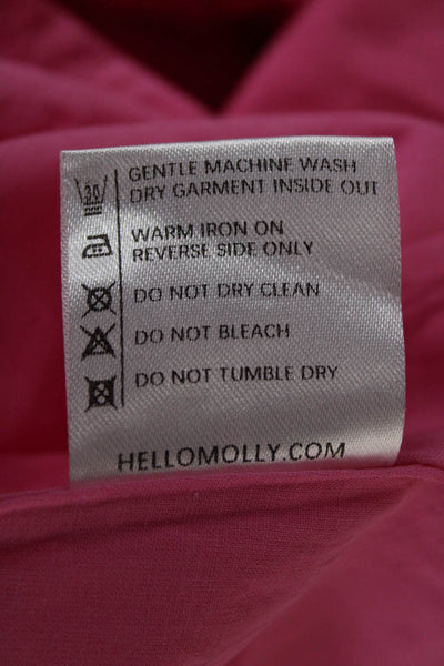 Hello Molly Women Pink Trapeze Swing Sundress Cotton Sleeveless Size XS