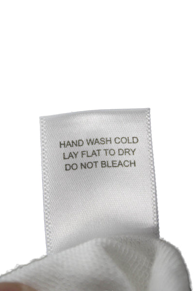 LNA Womens Cropped Tank Sleeveless Crewneck White Rayon Spandex Size L