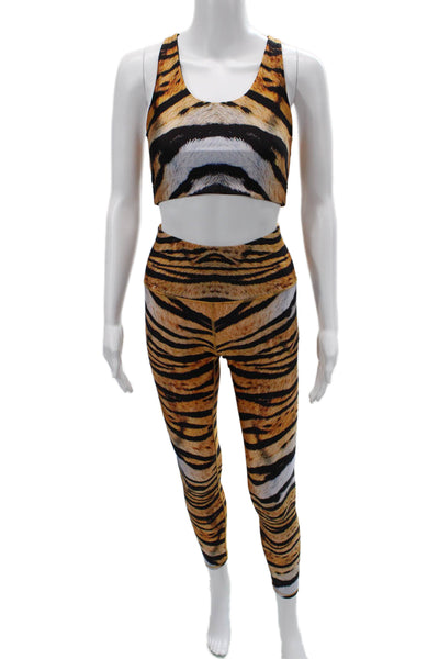 Terez Womens Ankle Jeggings Black Animal Print Size S