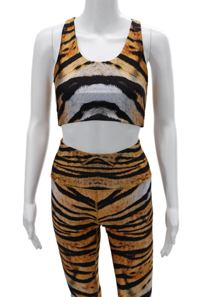 Terez Womens Ankle Jeggings Black Animal Print Size S