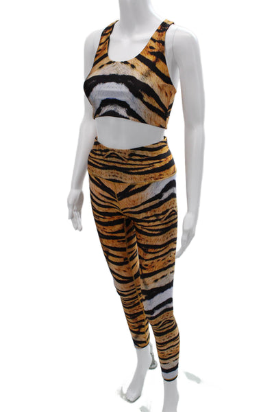 Terez Womens Ankle Jeggings Black Animal Print Size S