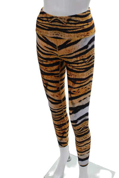 Terez Womens Ankle Jeggings Black Animal Print Size S