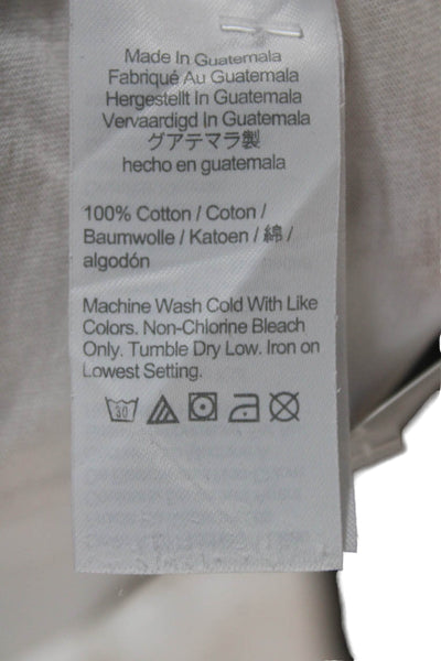 J Crew Mens Classic White Crew Neck Cotton T-Shirt Short Sleeve Size L