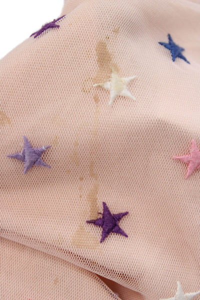 Stella McCartney Kids Short Sleeve Round Neck Star Print Sundress Pink Size 36M