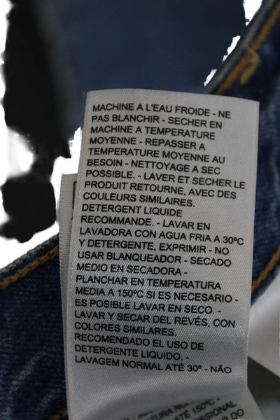 Levis Womens Cropped Wide Leg Jeans Blue Mid Rise Size 27