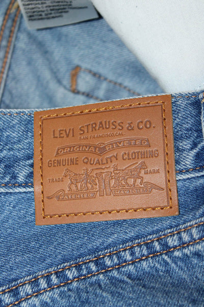 Levis Womens Cropped Wide Leg Jeans Blue Mid Rise Size 27