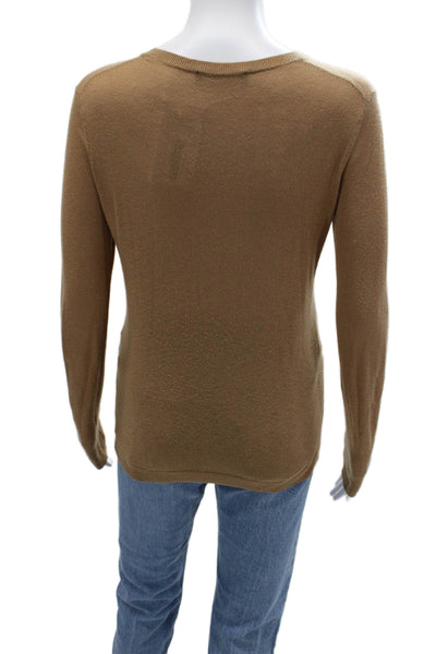 Zara Unisex Brown Crew Neck Pullover Long Sleeve Size S