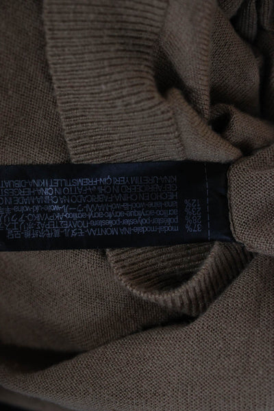 Zara Unisex Brown Crew Neck Pullover Long Sleeve Size S