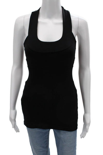 Lululemon Women Black Nylon Square Neck Sleeveless Tank Size S