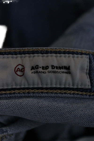 AG Womens Ankle Cropped Mid Rise Blue Jeans Button Fly Size 25