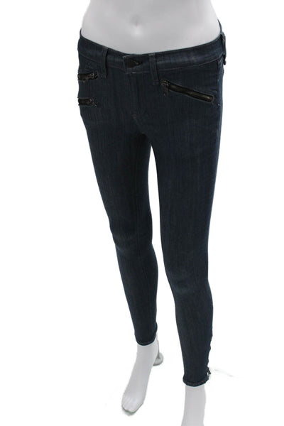 Rag & Bone Jean Womens Skinny Ankle Dark Blue Mid Rise Jeans Size 25