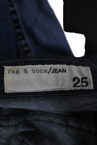 Rag & Bone Jean Womens Skinny Ankle Dark Blue Mid Rise Jeans Size 25