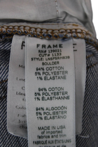 Frame Womens Cropped Ankle Jeans Blue Mid-Rise Size 24