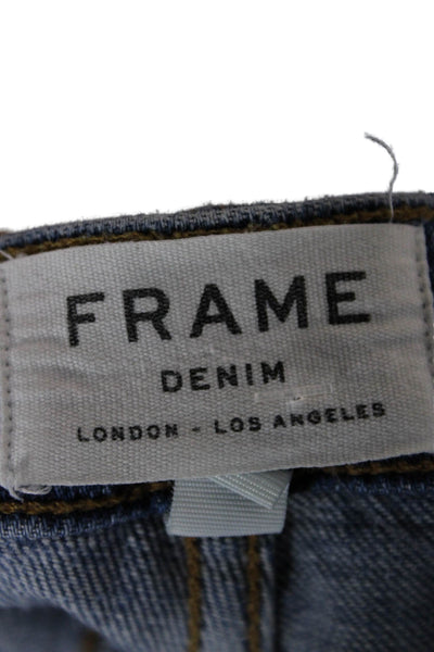 Frame Womens Cropped Ankle Jeans Blue Mid-Rise Size 24