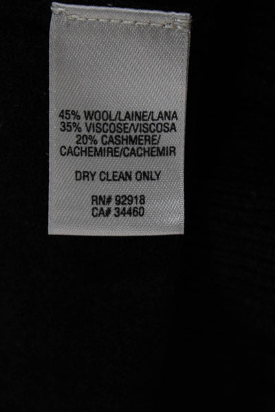 Juicy Couture Women Cardigan Black 3/4 Sleeve Button Cashmere Blend Size PP