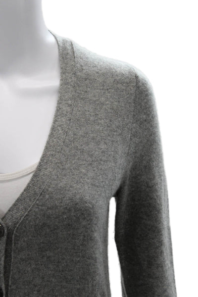 J Crew Unisex Cardigan Gray Cotton Blend V-Neck Button Long Sleeve Size S