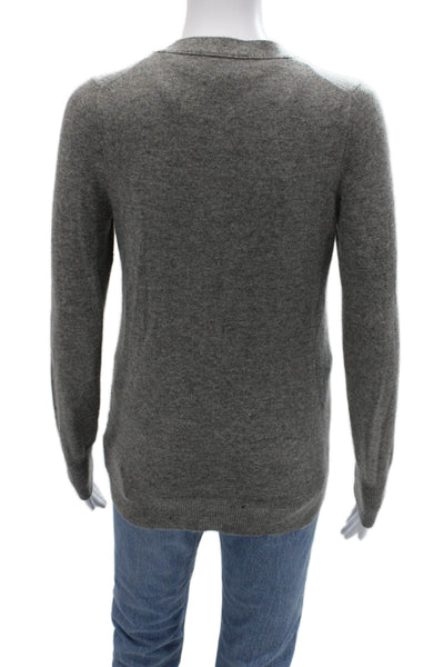 J Crew Unisex Cardigan Gray Cotton Blend V-Neck Button Long Sleeve Size S