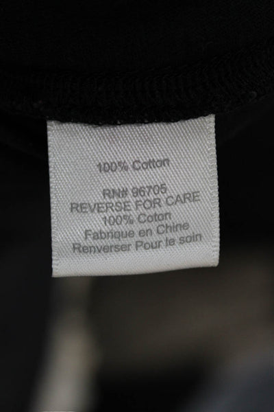Rebecca Taylor Womens Kaftan Dress Short Sleeve Black Cotton Size S