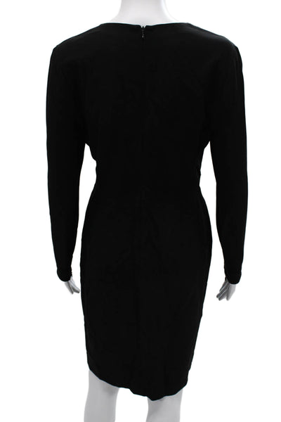 3.1 Phillip Lim Womens Sheath Dress Black Long Sleeve Round Neck Size 6