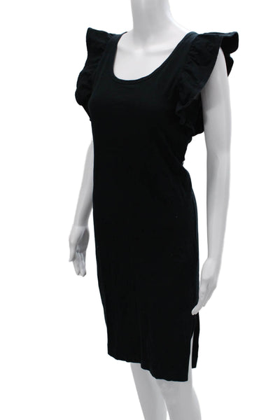 Paul & Joe Womens Shift Dress Black Cotton Short Round Neck Size 36