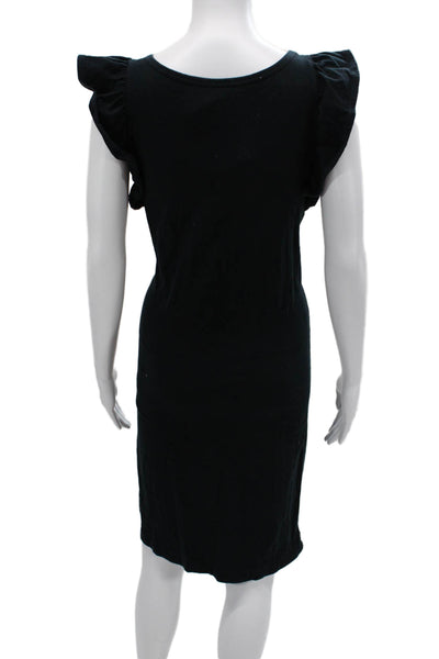 Paul & Joe Womens Shift Dress Black Cotton Short Round Neck Size 36