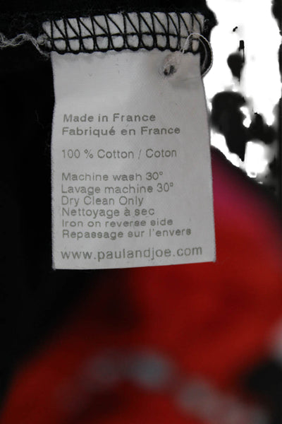 Paul & Joe Womens Shift Dress Black Cotton Short Round Neck Size 36