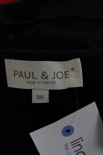 Paul & Joe Womens Shift Dress Black Cotton Short Round Neck Size 36