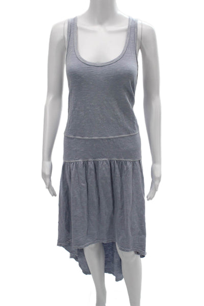 Wilt Womens Tank Dress Gray Cotton Blend Sleeveless Midi Bohemian Size M