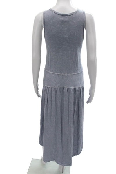 Wilt Womens Tank Dress Gray Cotton Blend Sleeveless Midi Bohemian Size M