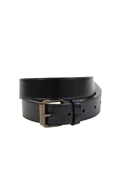 Louis Vuitton Womens Medium Width Buckle Belt Black Leather Size 36