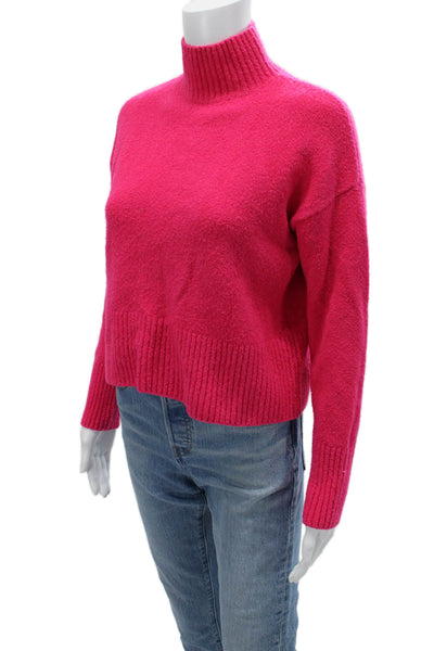 & Other Stories Unisex Pullover Sweater Pink Mock Neck Long Sleeve Size XS
