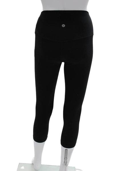 Lululemon Women Black Capri Leggings Nylon Size 4