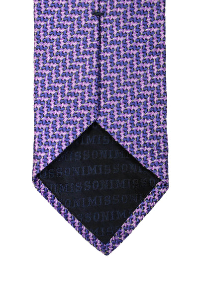 Missoni Mens Silk Abstract Classic Neck Tie Purple Size OS
