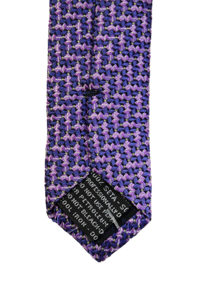 Missoni Mens Silk Abstract Classic Neck Tie Purple Size OS