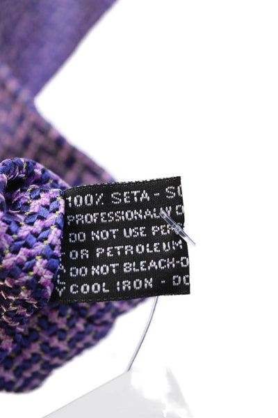 Missoni Mens Silk Abstract Classic Neck Tie Purple Size OS