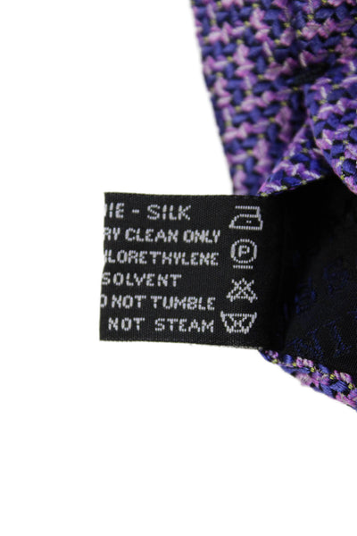 Missoni Mens Silk Abstract Classic Neck Tie Purple Size OS