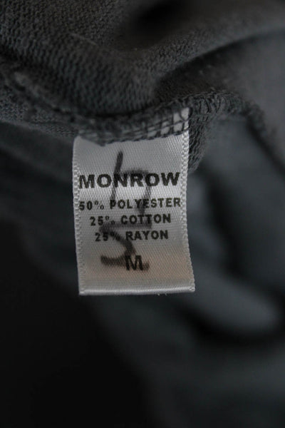 Monrow Unisex Cropped Jogger Sweatpants Dark Gray Camo Drawstring Size M