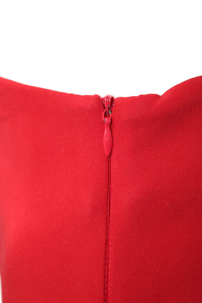 Zara Unisex Red Shorts Polyester Elastane Zip Closure Size XS