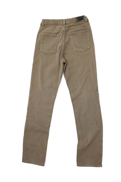 DL1961 Boys Cotton Zippered Straight Casual Jeans Brown Size 14