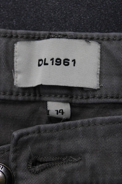 DL1961 Boys Cotton Zippered Straight Casual Jeans Brown Size 14