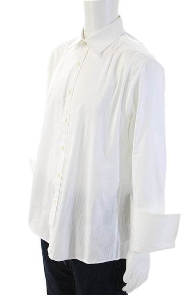 Charles Tyrwhitt Mens Point Striped Cotton Dress Shirt Long Sleeve Size 17
