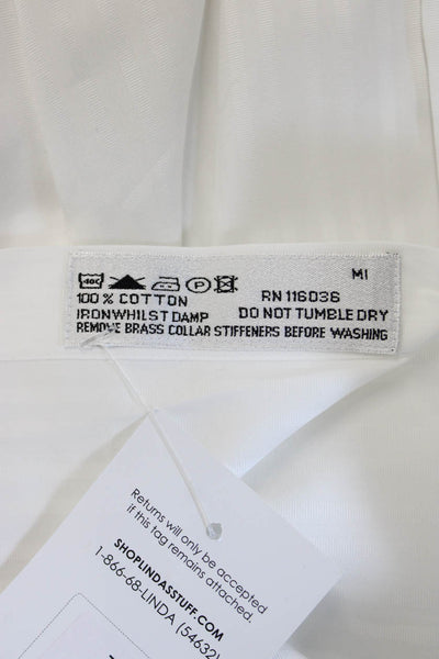 Charles Tyrwhitt Mens Point Striped Cotton Dress Shirt Long Sleeve Size 17