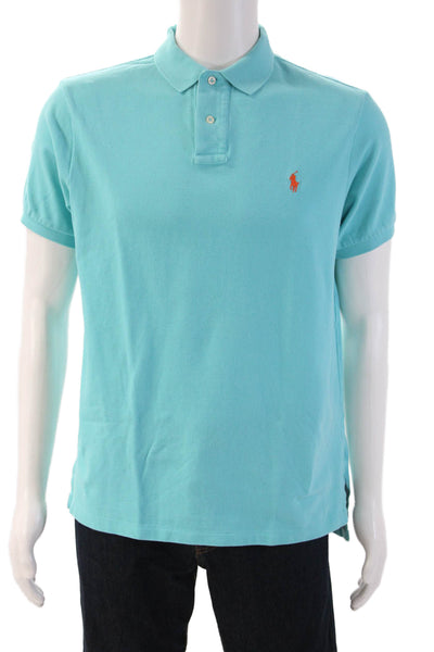 Polo Ralph Lauren Mens Short Sleeves Custom Fit Rugby Shirt Blue Size Large