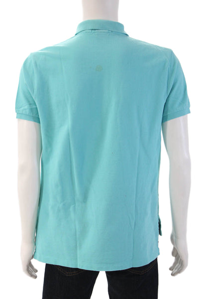 Polo Ralph Lauren Mens Short Sleeves Custom Fit Rugby Shirt Blue Size Large