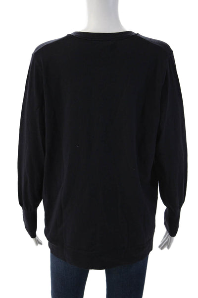 Renuar Unisex Cardigan Sweater Black V-Neck Button Size L