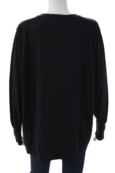 Renuar Unisex Black V-Neck Button Cardigan Sweater 72% Viscose Size 2XL
