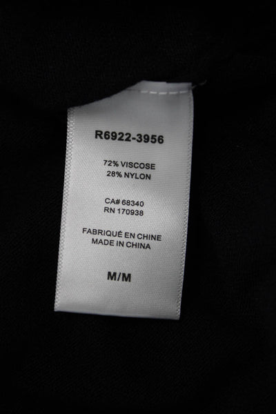 Renuar Unisex Cardigan Black V-Neck Button Front Size M