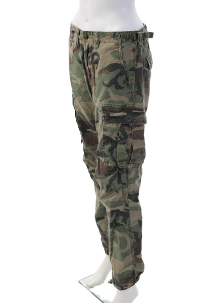 MNML Mens Green Camo Cargo Jogger Pants Cotton Army Size 29