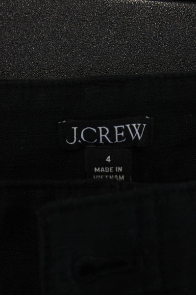 J Crew Unisex Cropped Cargo Pants Black Button Size 4