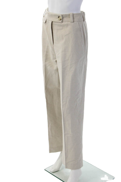 Zara Unisex Beige Chinos Cotton Polyester Button Size S